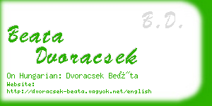 beata dvoracsek business card